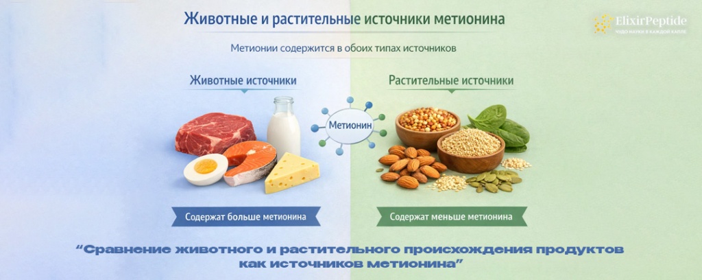 Сравнение животного и растительного происхождения продуктов как источников метионина.jpg Сравнение животного и растительного происхождения продуктов как источников метионина.jpg