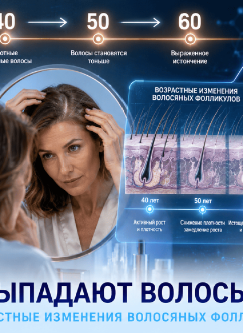 Почему выпадают волосы у женщин после 40, 50 и 60 лет